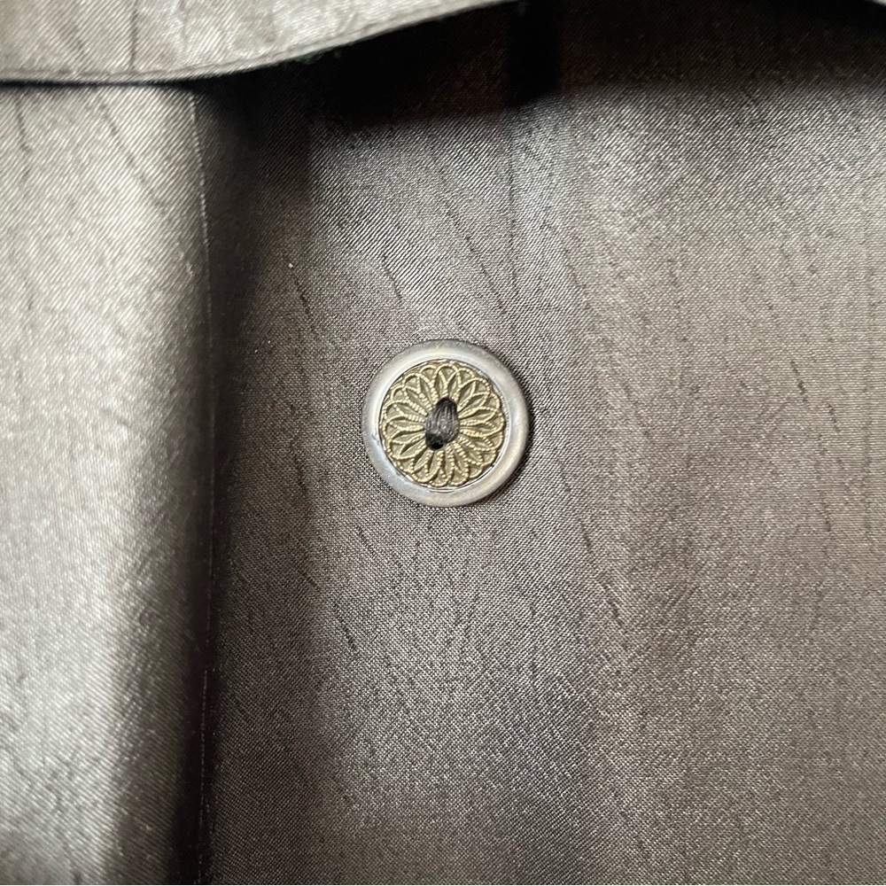 British Mist Vintage Black Rain Trench Coat Size 10 - Picture 5 of 12